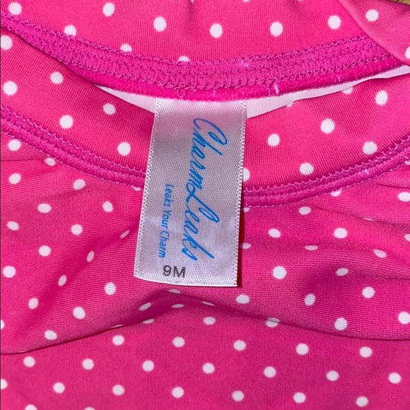 Baby girl 2 piece bathing suit with rash guard top - Picture 4 of 4